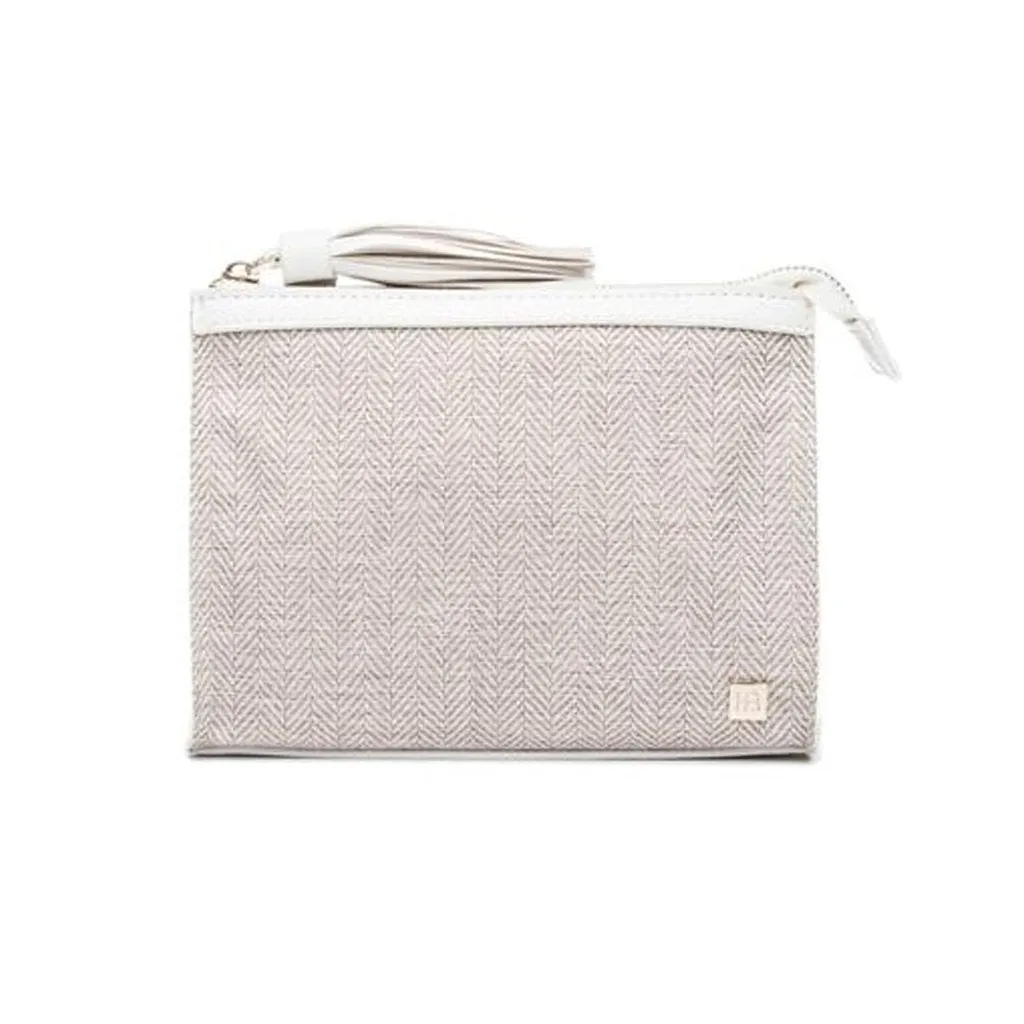 JE T'AIME (WHITE)  EN ROUTE COSMETIC CLUTCH