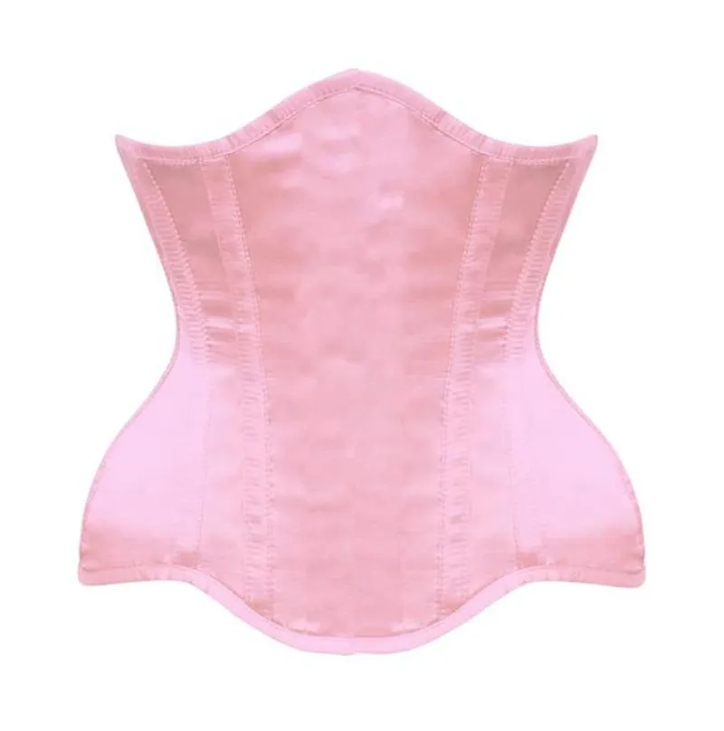 Jenicee Pink Satin Underbust Curvy Corset