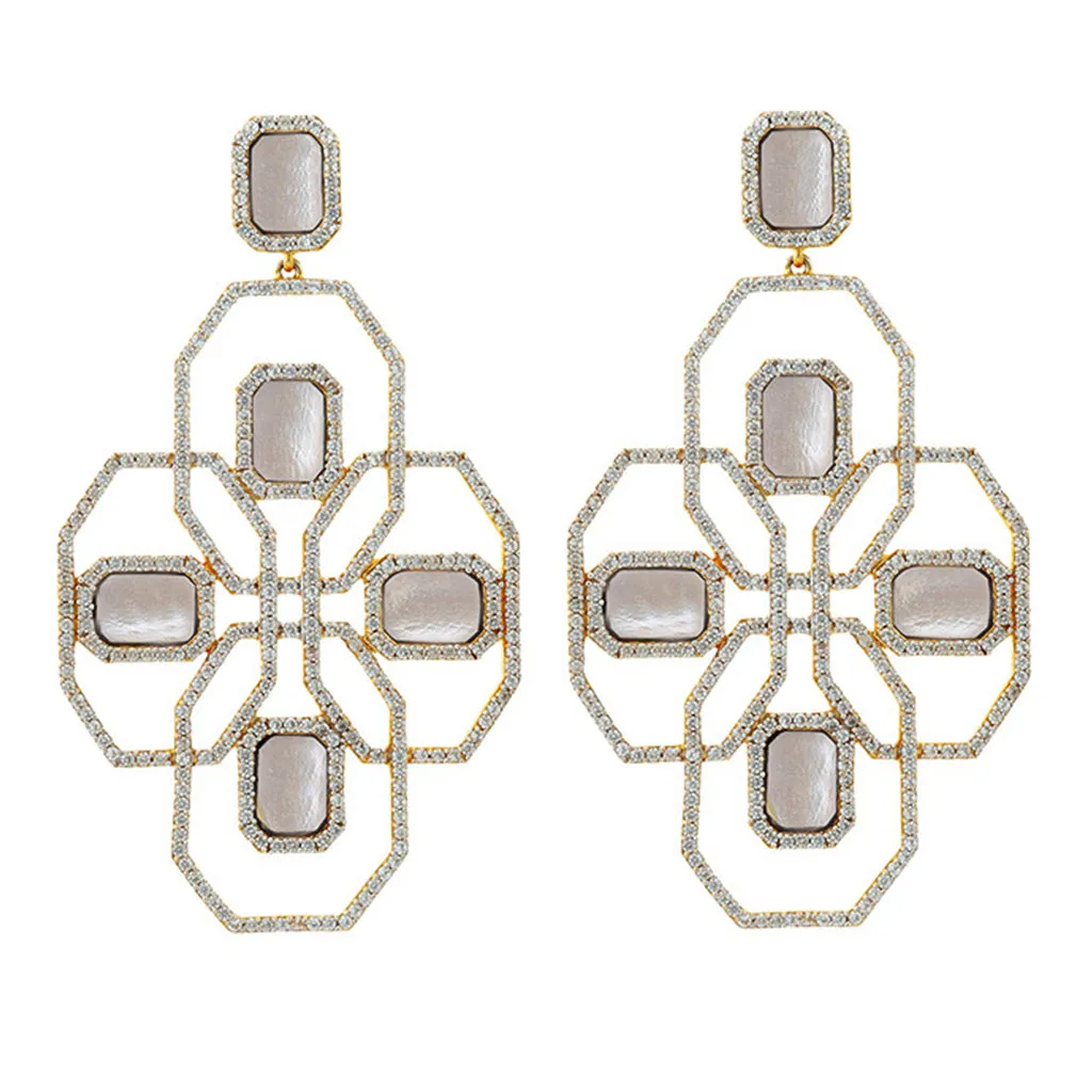 Juno Shield Earring - Mother of Pearl
