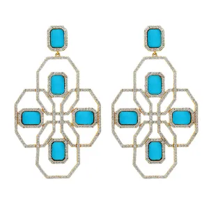 Juno Shield Earring - Turquoise