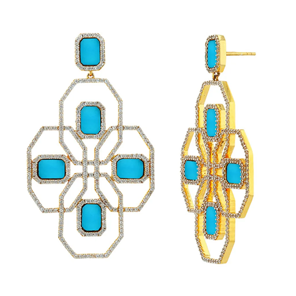 Juno Shield Earring - Turquoise