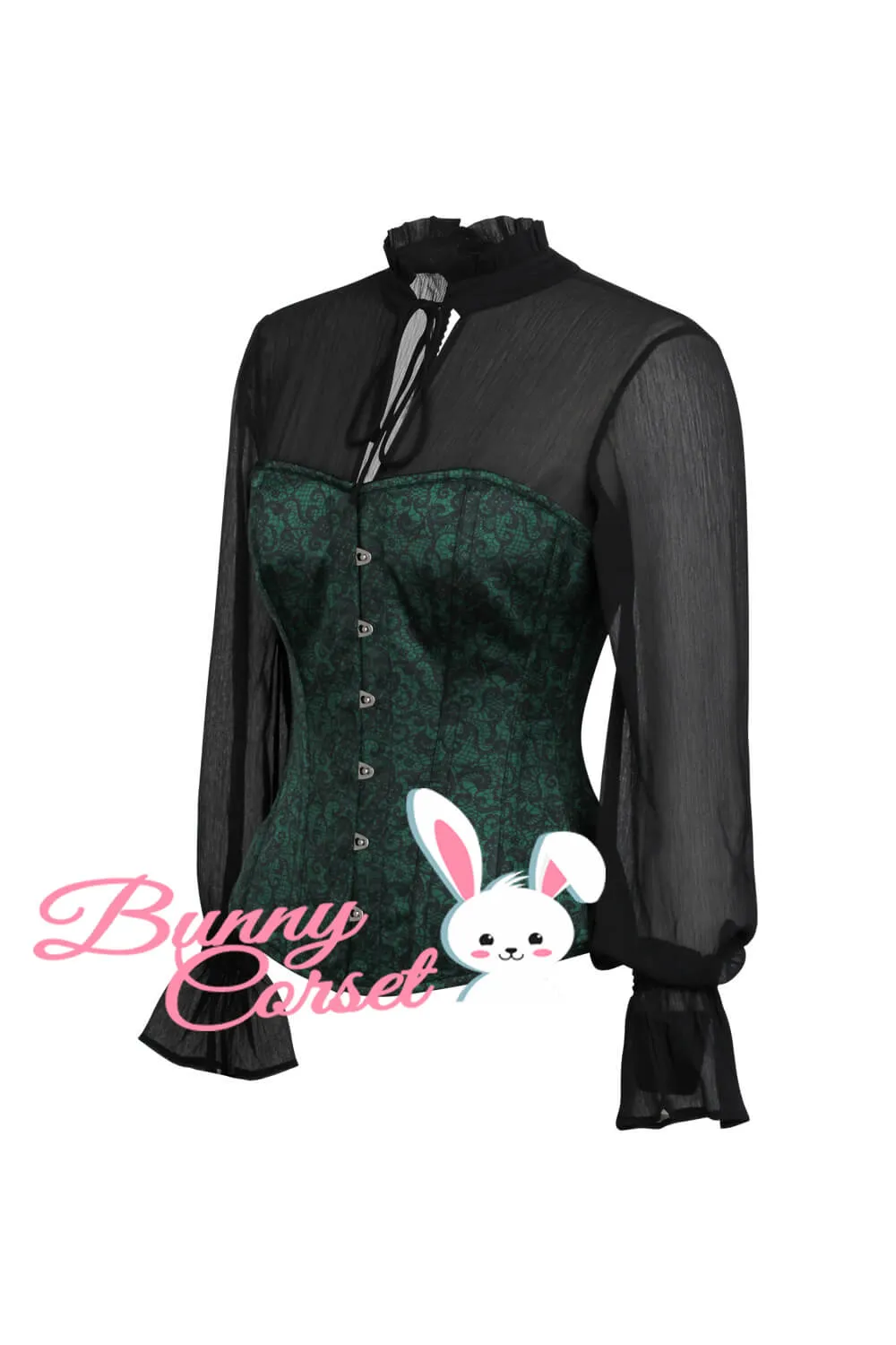Kahnay Green Overbust Corset