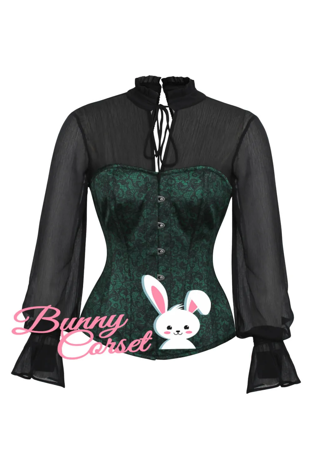 Kahnay Green Overbust Corset
