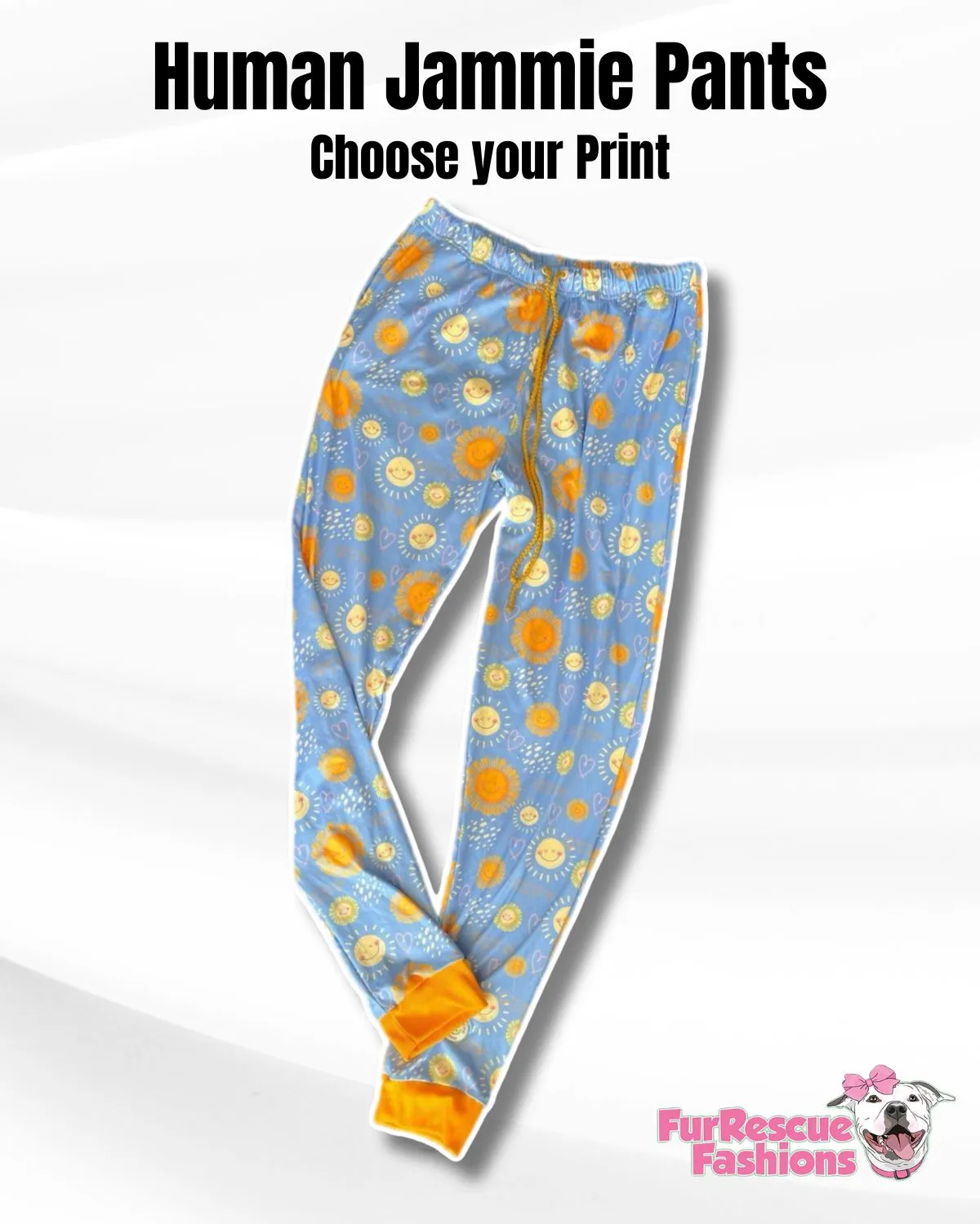 Keep Shining - Dog Pajama with Orange Neck & Trim/Sleeves