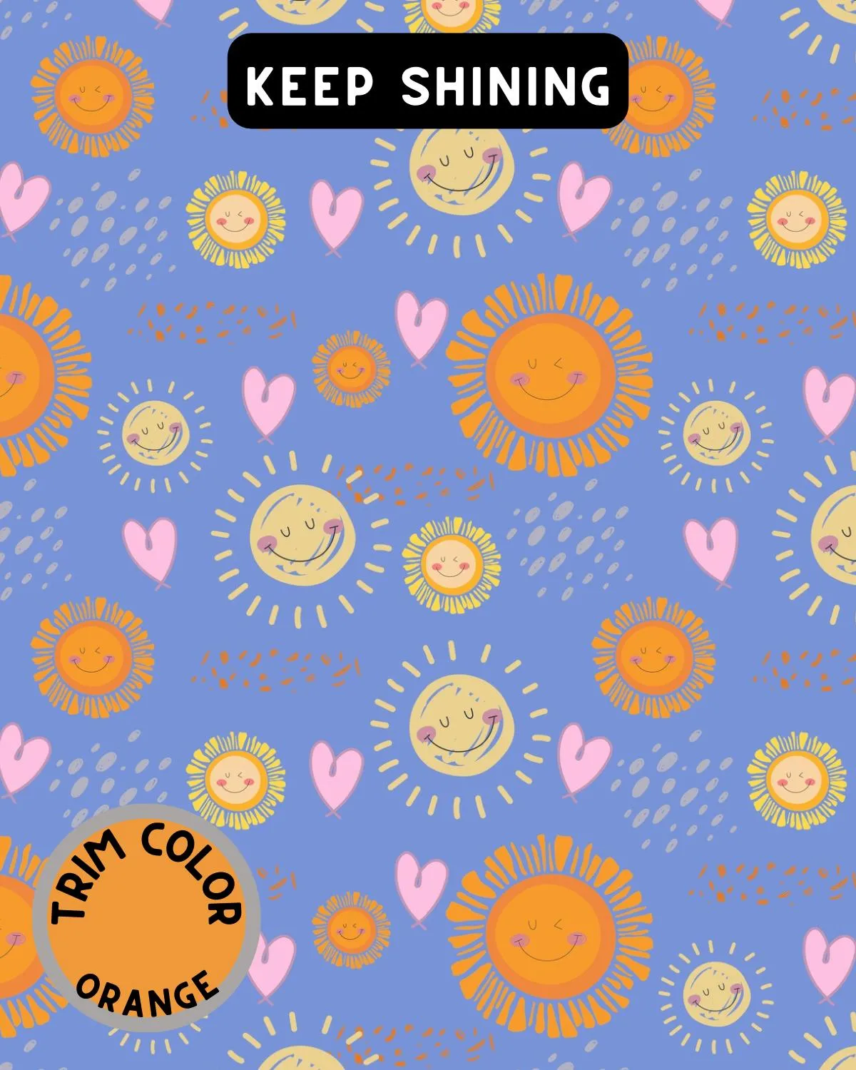 Keep Shining - Dog Pajama with Orange Neck & Trim/Sleeves