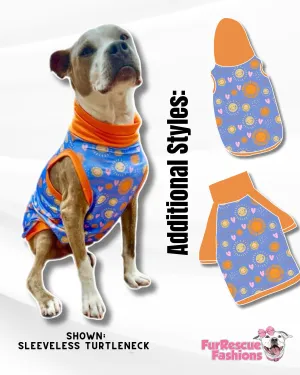 Keep Shining - Dog Pajama with Orange Neck & Trim/Sleeves