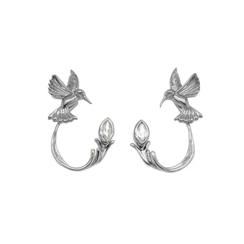Keith Jack Sterling Silver Humming Bird Studs with Earring Jackets