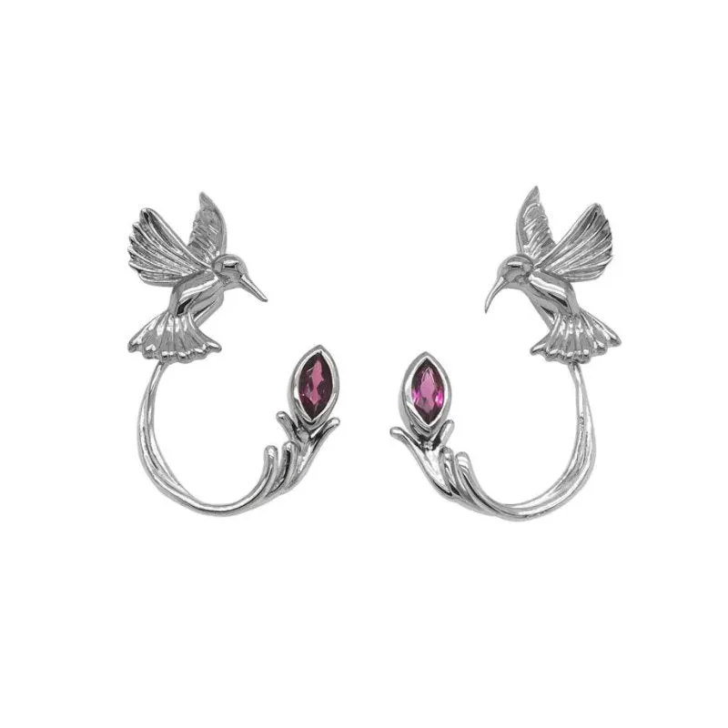 Keith Jack Sterling Silver Humming Bird Studs with Earring Jackets