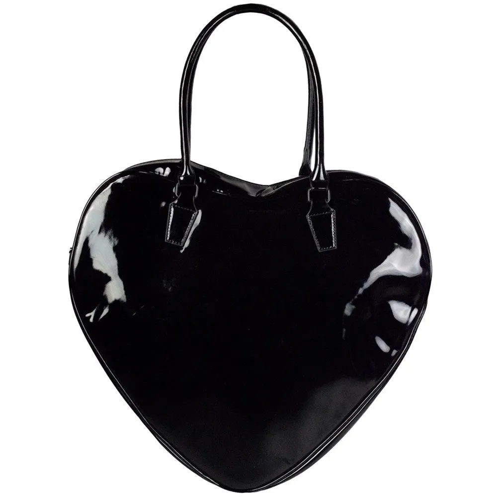 Kreepsville Spiderweb Sparkle Heart Bag