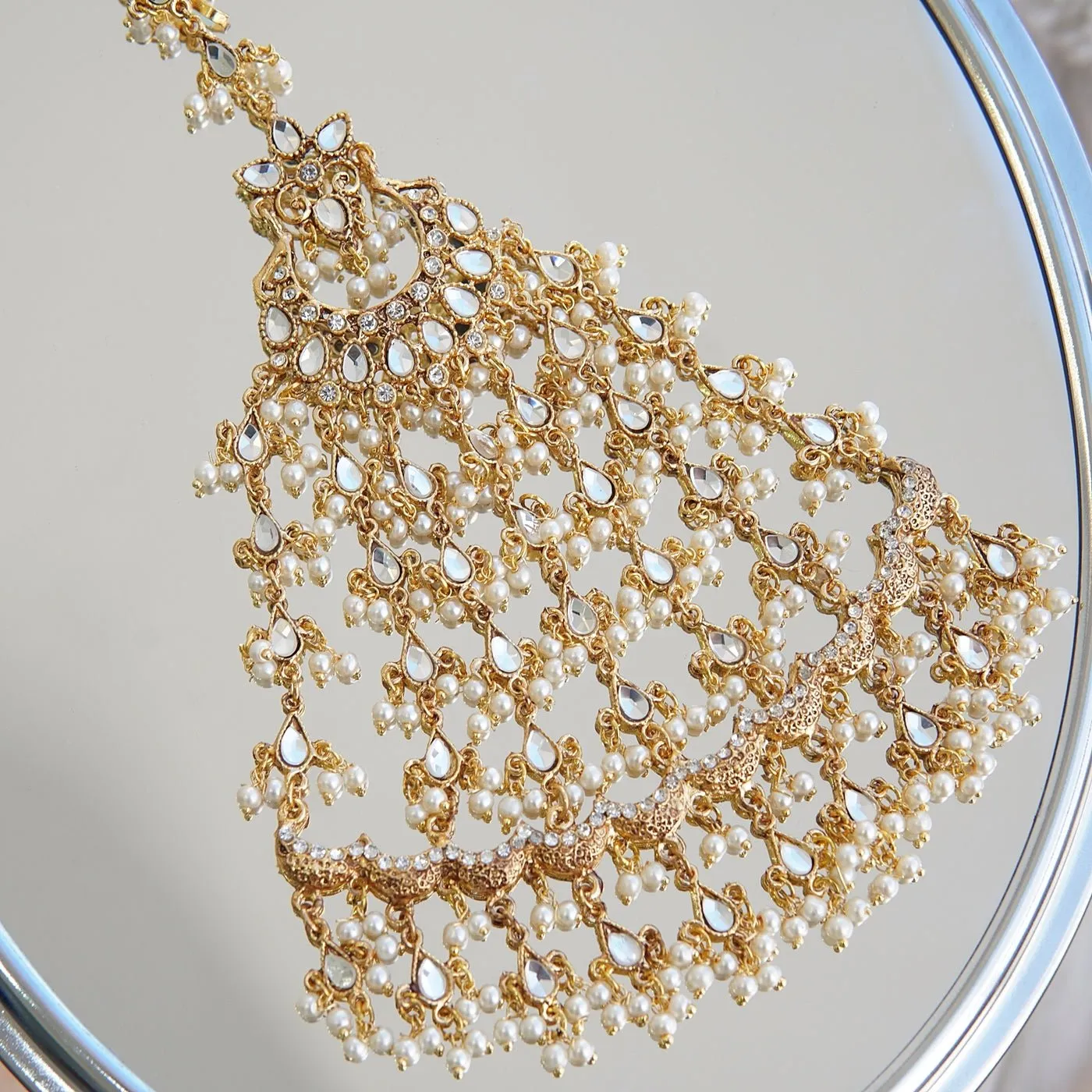 Kundan Stylish Peacock Jhumaar
