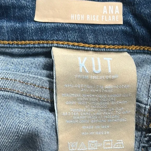 KUT Ana High Rise Flare Stylish Blue Women's Jeans