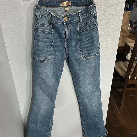 KUT Ana High Rise Flare Stylish Blue Women's Jeans