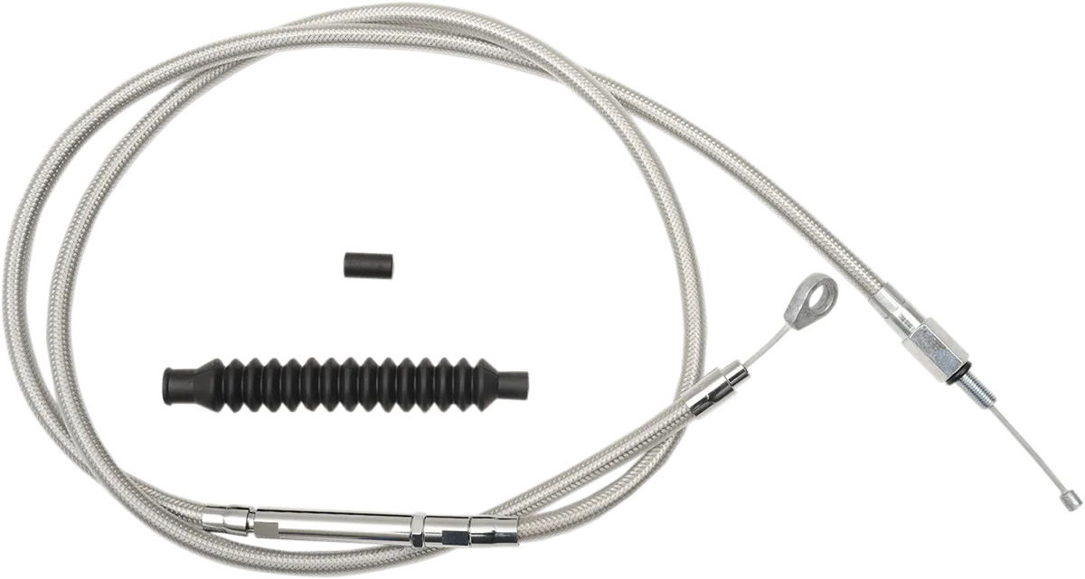 LA Choppers LA-8220C13 Stainless Steel Clutch Line Kit - 12in.-14in. Ape Hangers