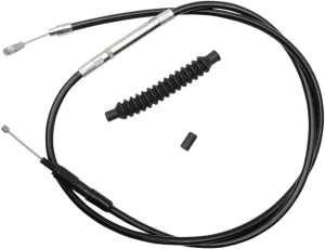 LA Choppers LA-8220C16B Black Vinyl-Coated Stainless Steel Clutch Line Kit - 15in.-17in. Ape Hangers