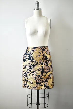 Lanvin 2015 Gold Embroidered Skirt