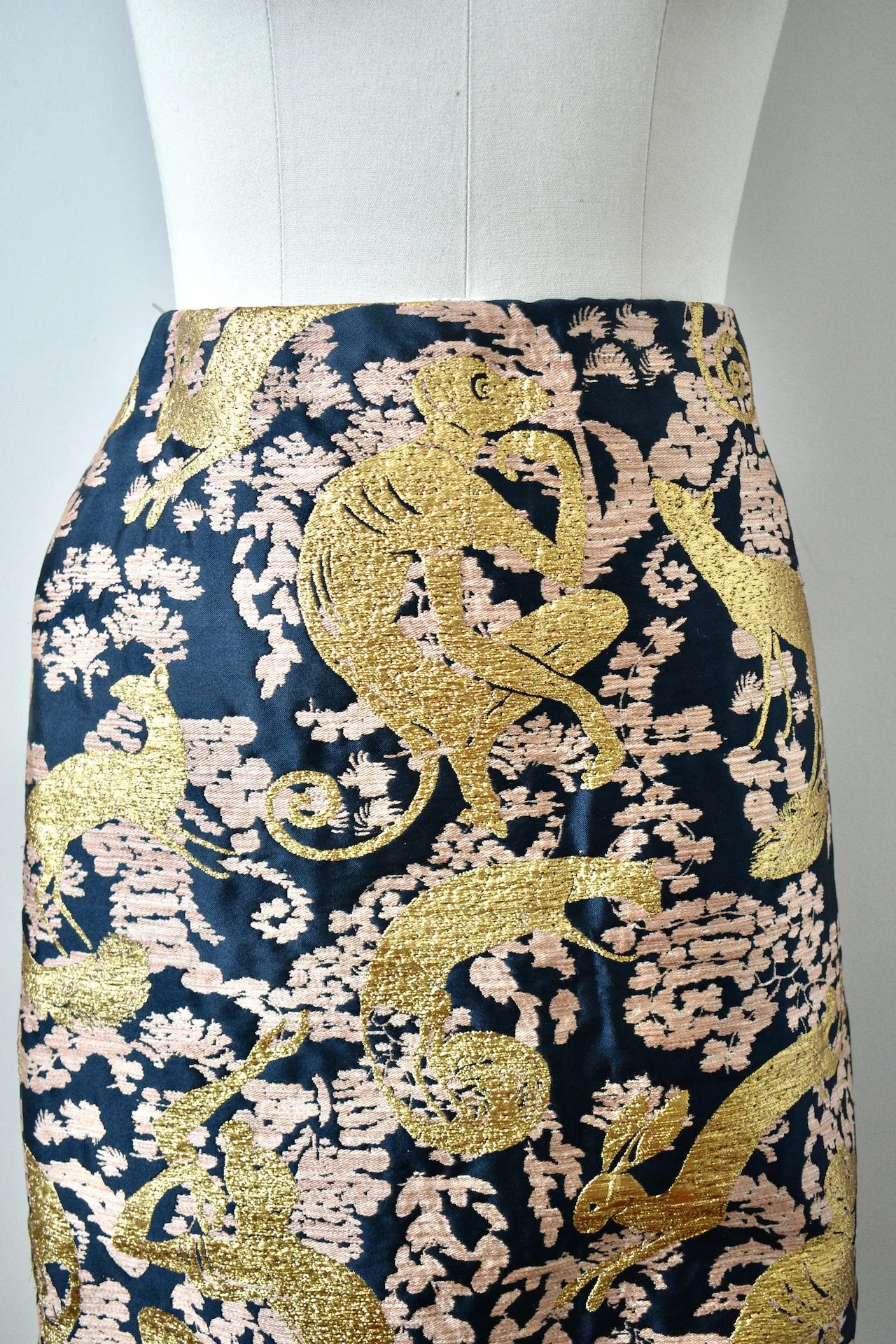 Lanvin 2015 Gold Embroidered Skirt