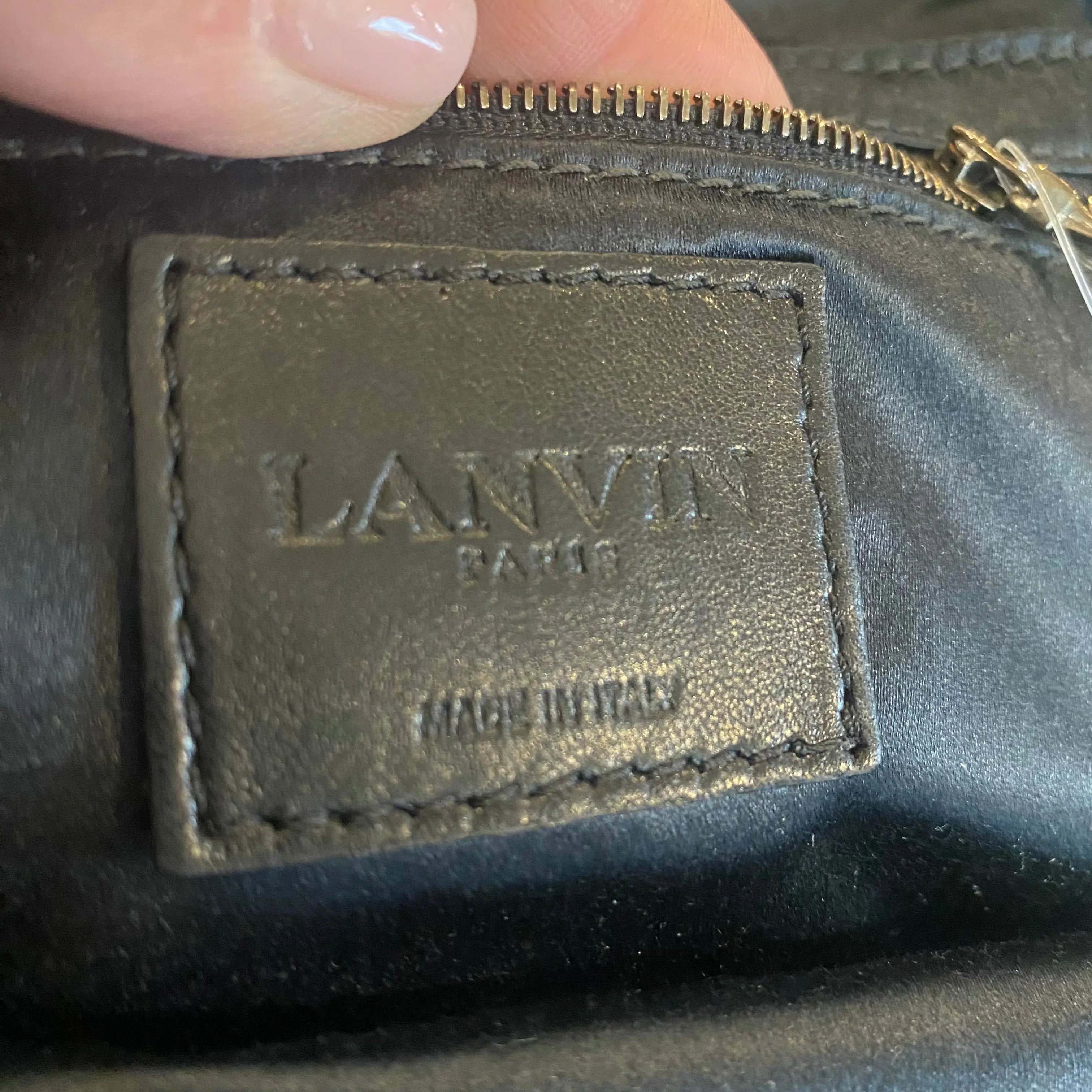 LANVIN  Black Velvet Evening Handbag