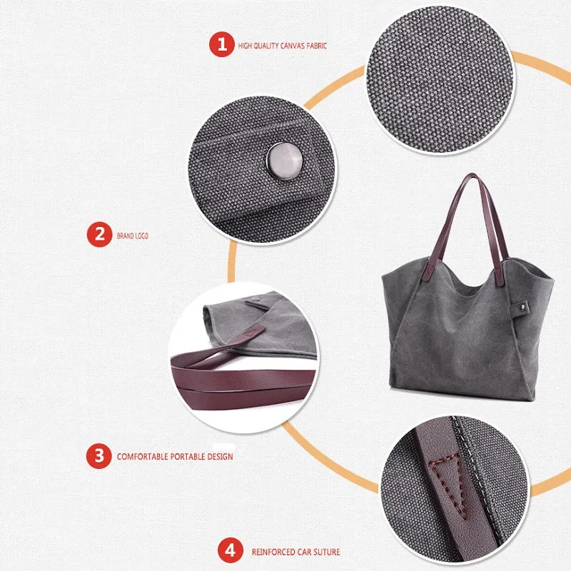 Large Capacity Canvas Handbag