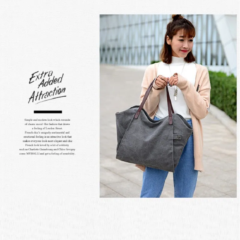 Large Capacity Canvas Handbag