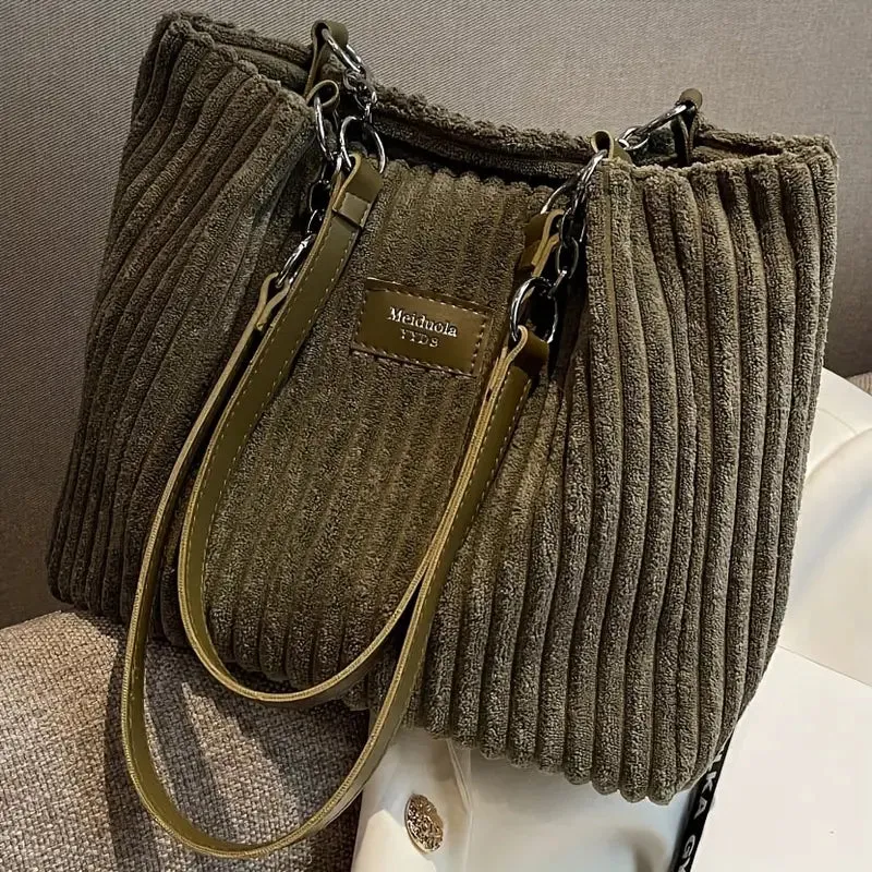 Layla™ - Chic Corduroy Tote Bag