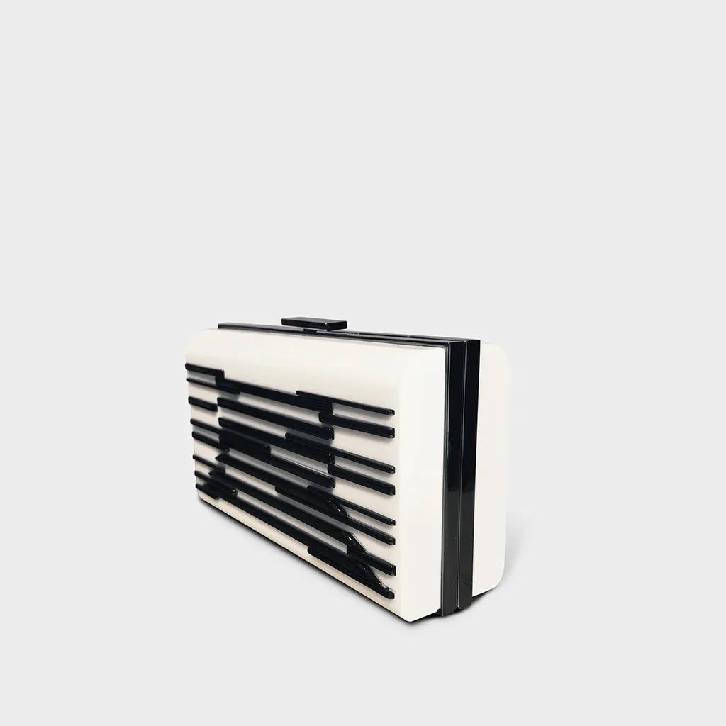 Layla white/black minaudière