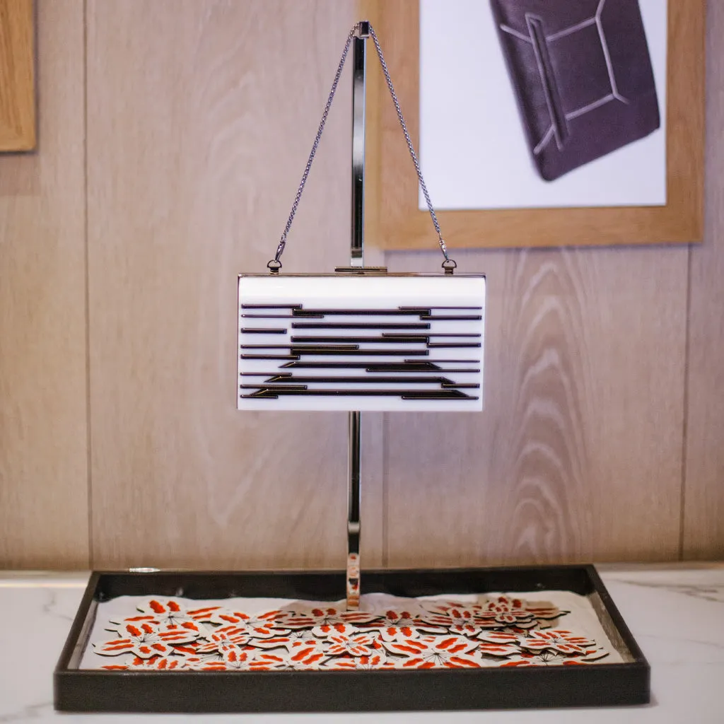 Layla white/black minaudière