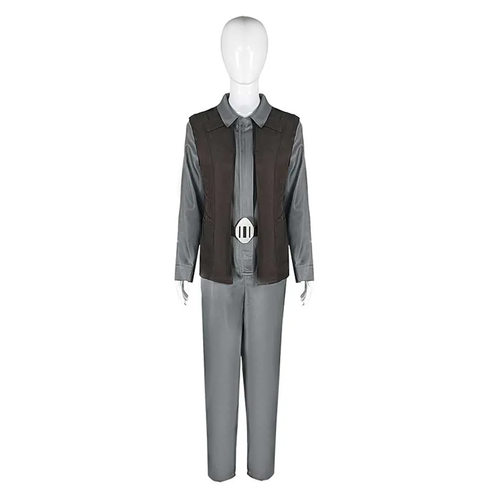 Leia Organa Solo Cosplay Costume Grey Outfits Halloween Carnival Suit