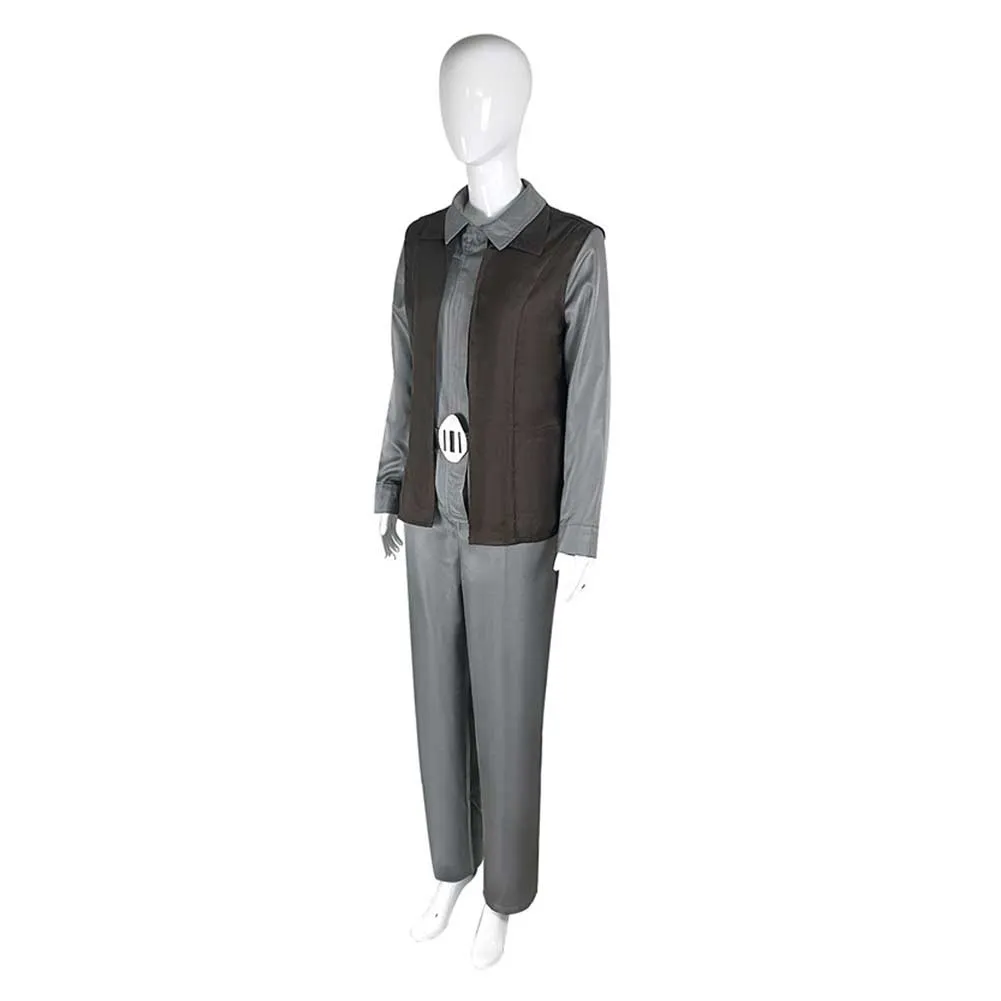 Leia Organa Solo Cosplay Costume Grey Outfits Halloween Carnival Suit