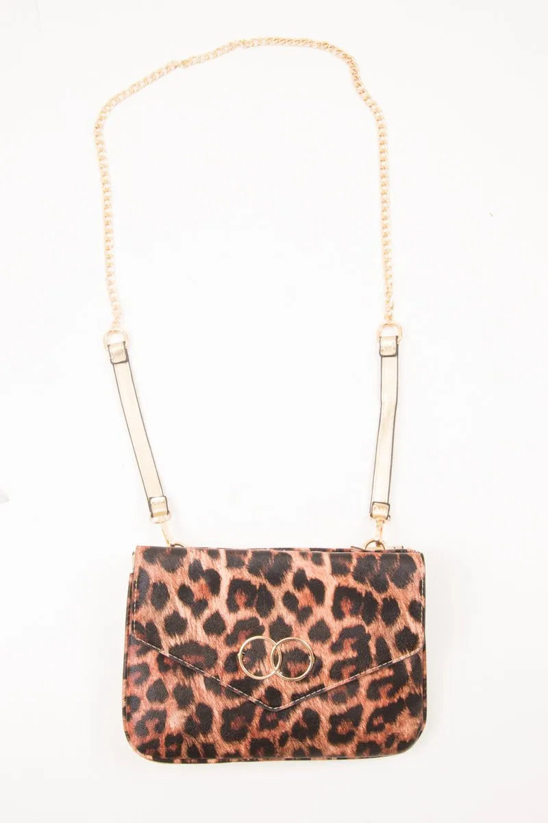 Leopard Double Sided Clutch Bag - Cecelia