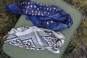 Leopard Satin Scarves: Multi