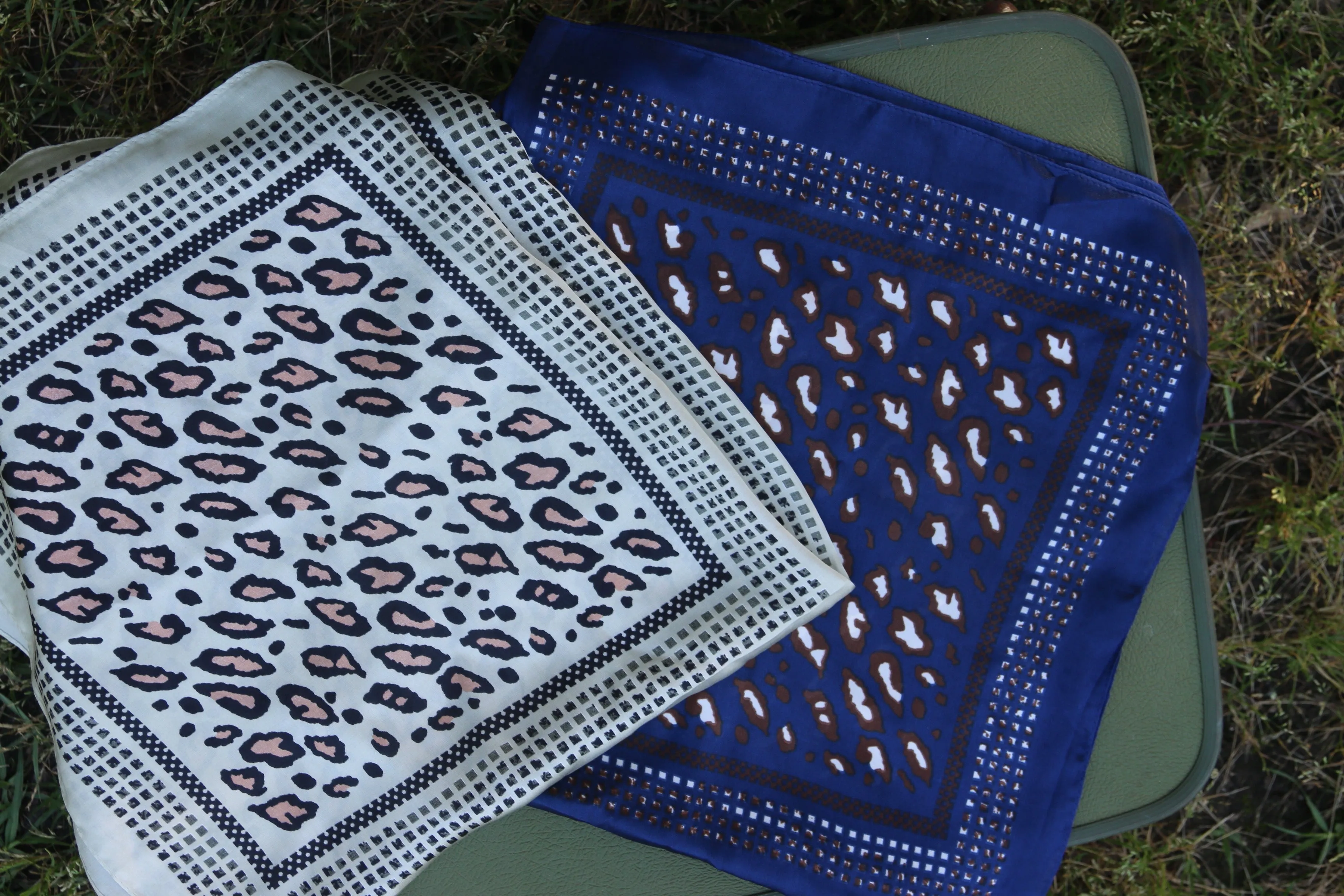 Leopard Satin Scarves: Multi