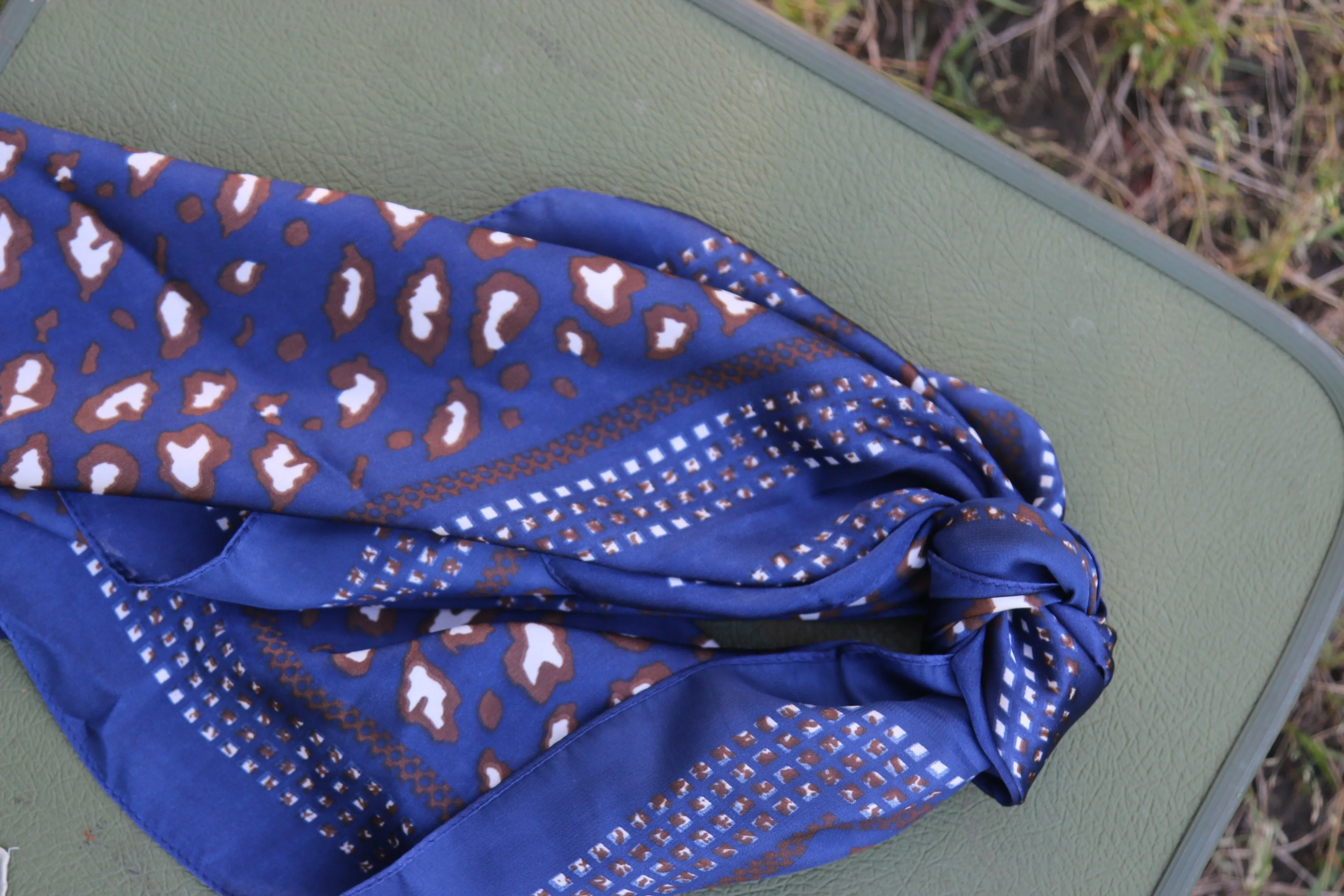 Leopard Satin Scarves: Multi