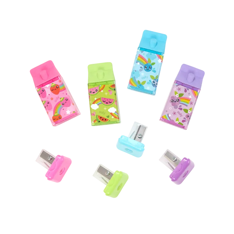 Lil' Juicy Box Scented Erasers   Sharpeners