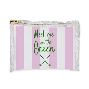 Linen Fringe Cosmetic Bag- Meet me on the Green