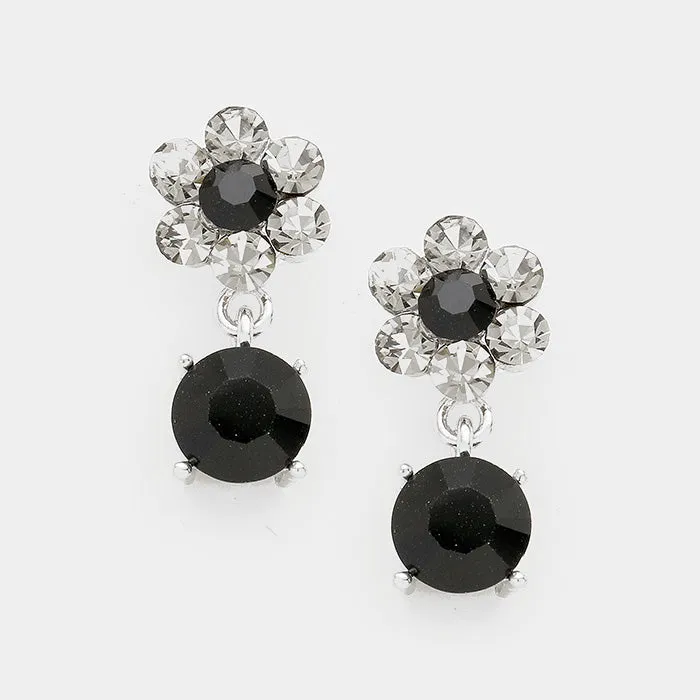 Little Girls Black Dangle Earrings | 163575