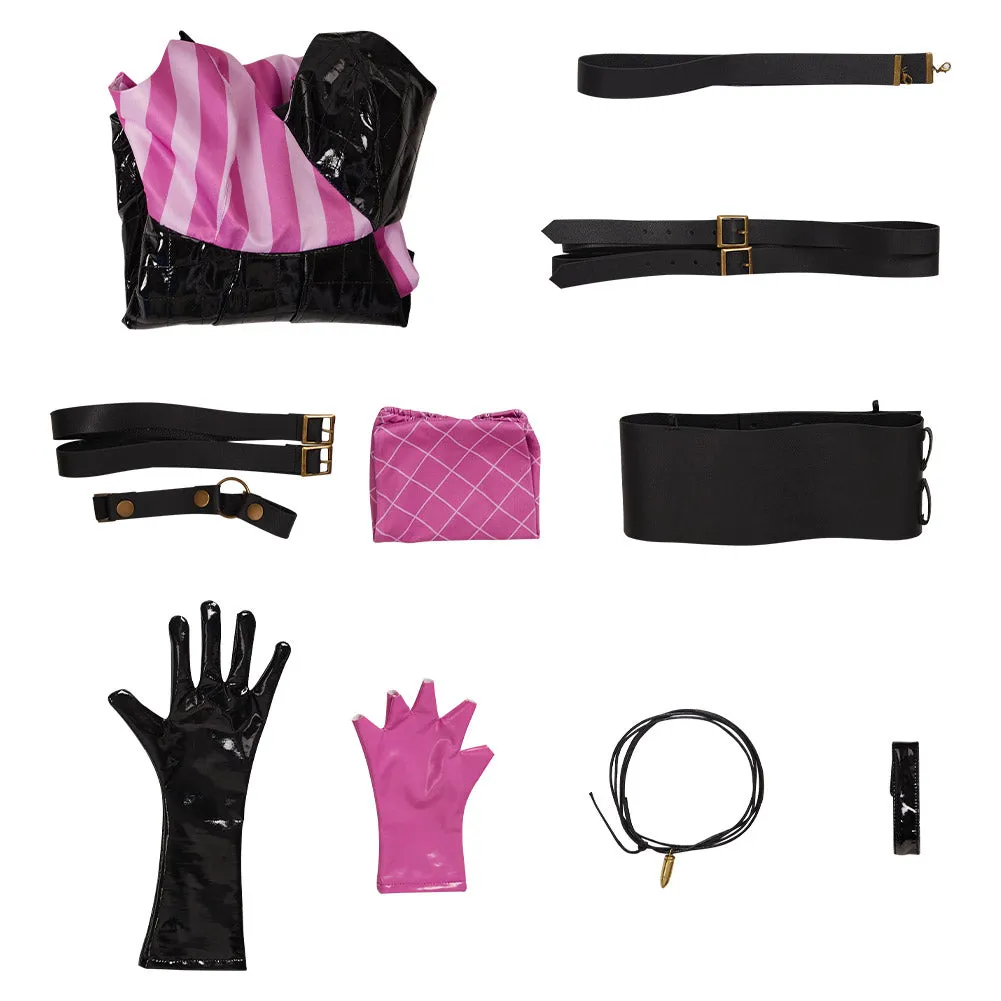 LoL Jinx Cosplay Costume Goth Lolita Dress Outfits Halloween Carnival Suit
