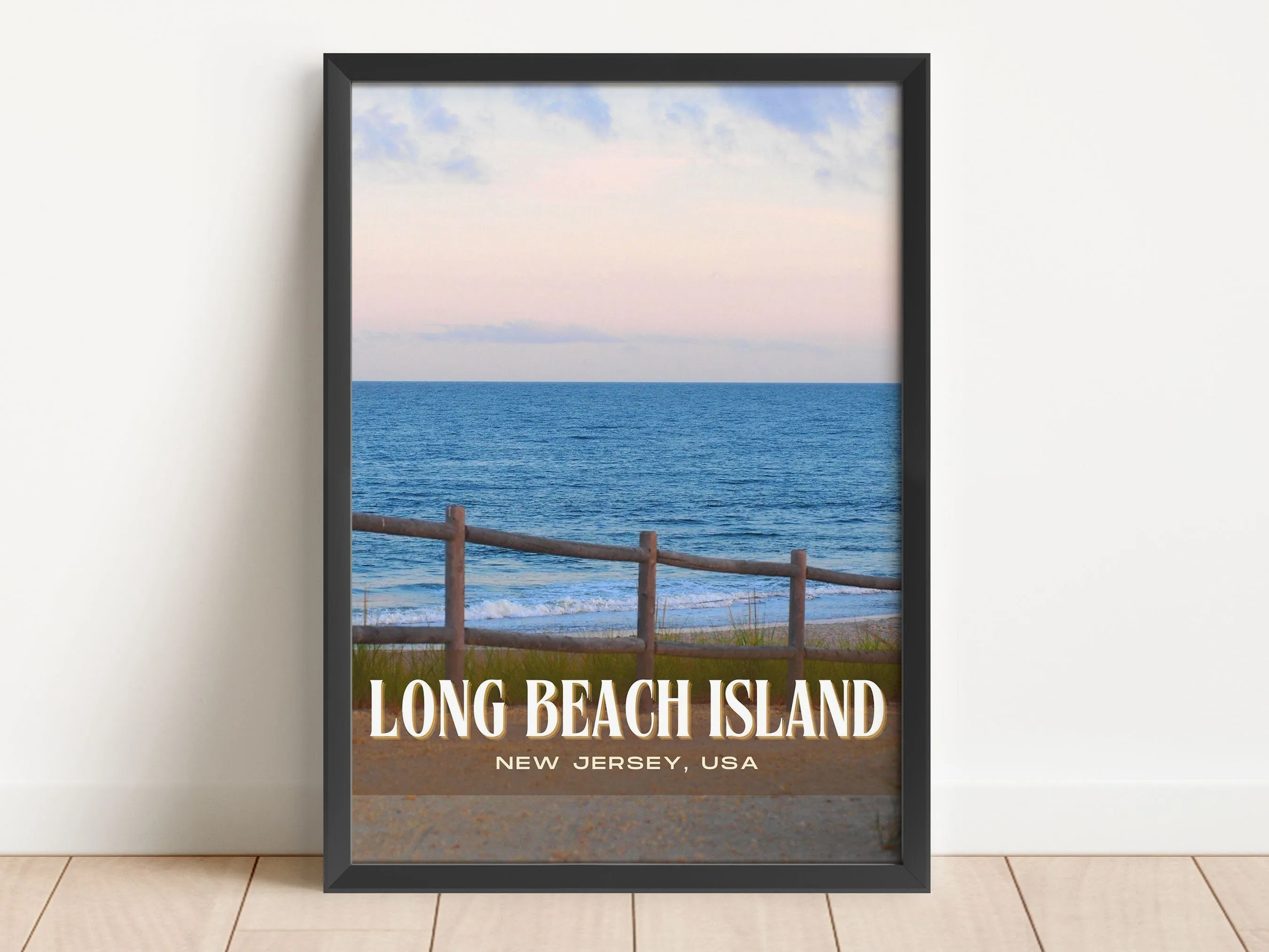 Long Beach Island Retro Wall Art, New Jersey, USA