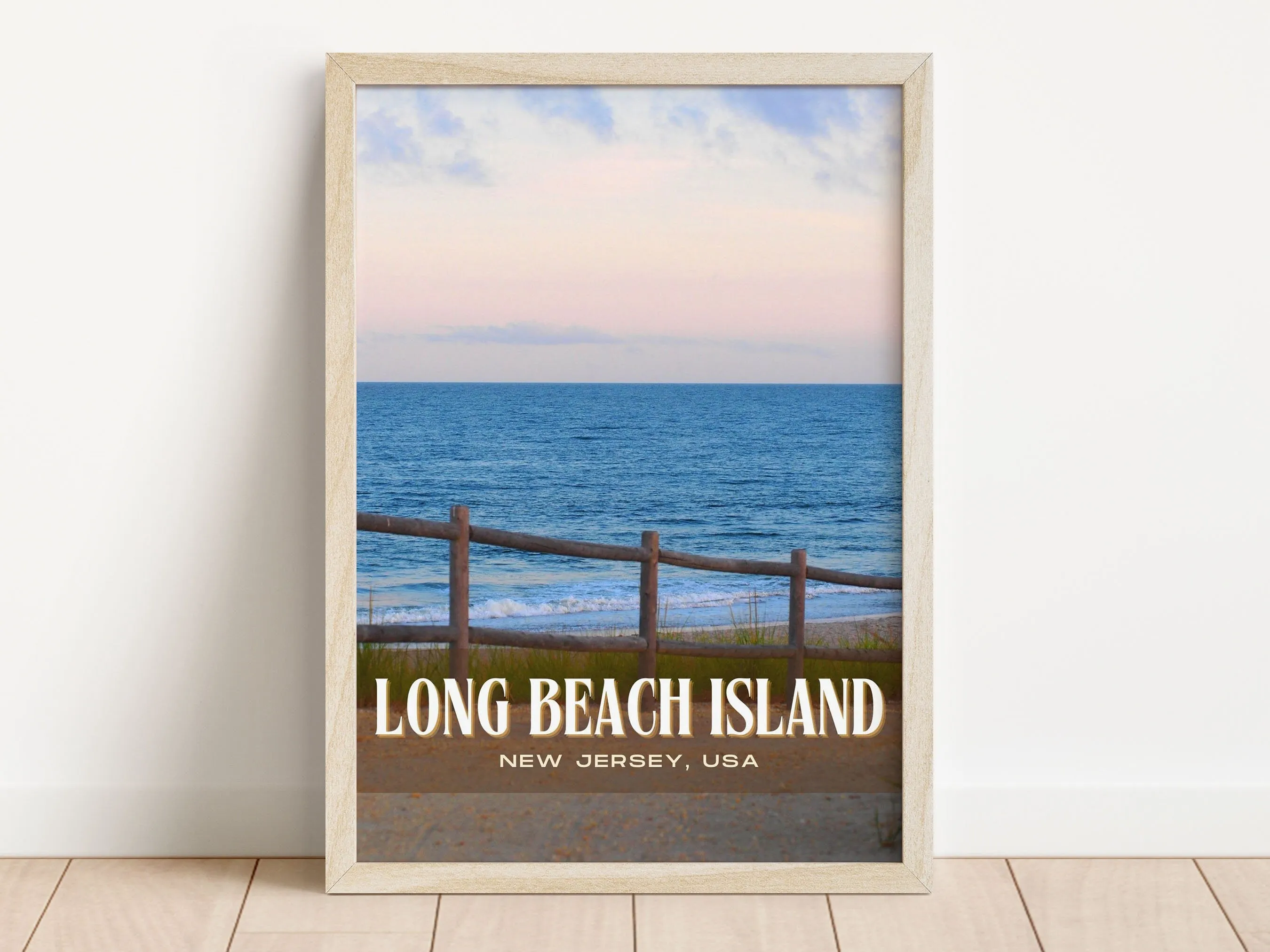 Long Beach Island Retro Wall Art, New Jersey, USA