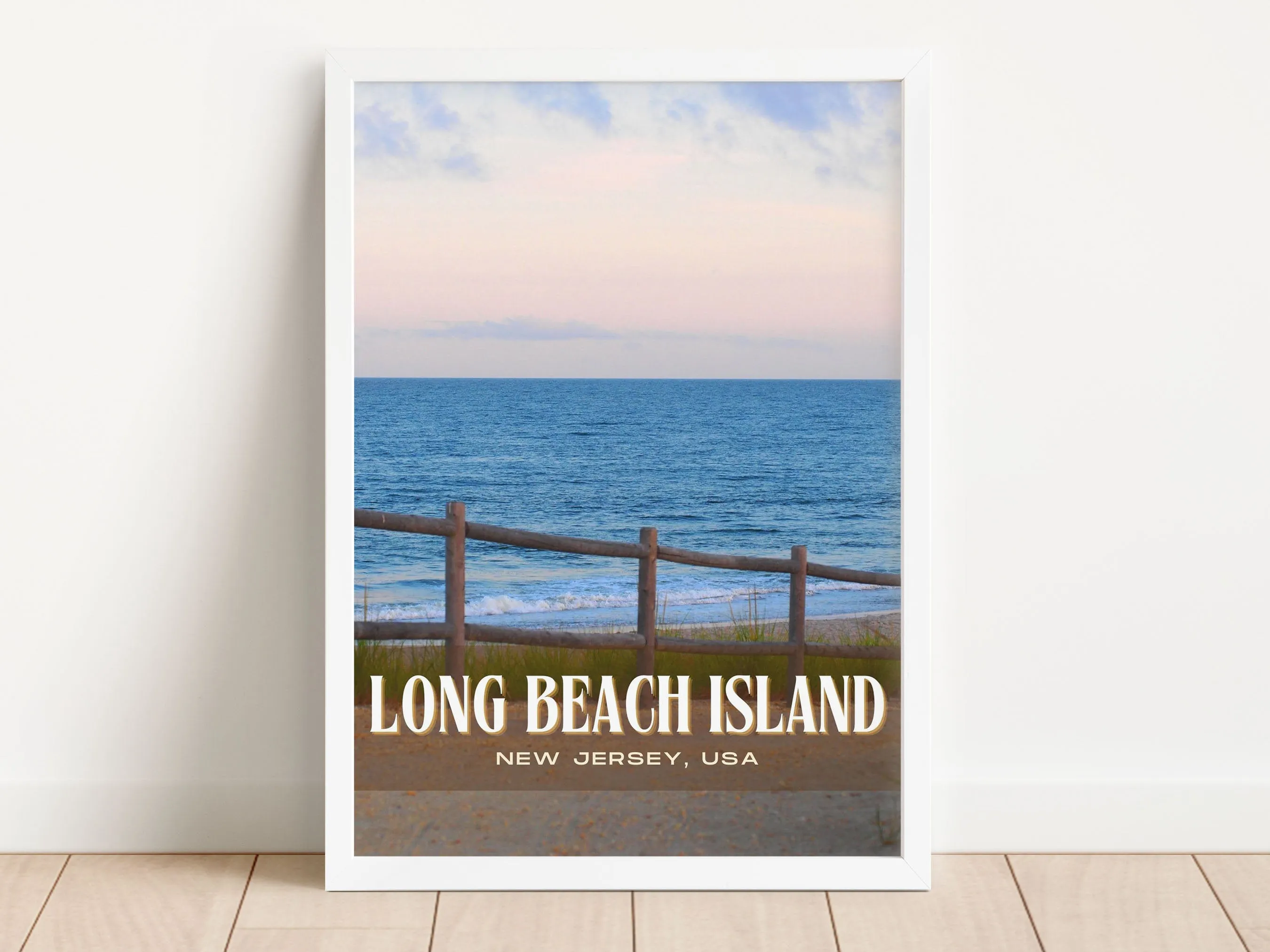 Long Beach Island Retro Wall Art, New Jersey, USA