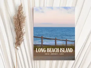 Long Beach Island Retro Wall Art, New Jersey, USA
