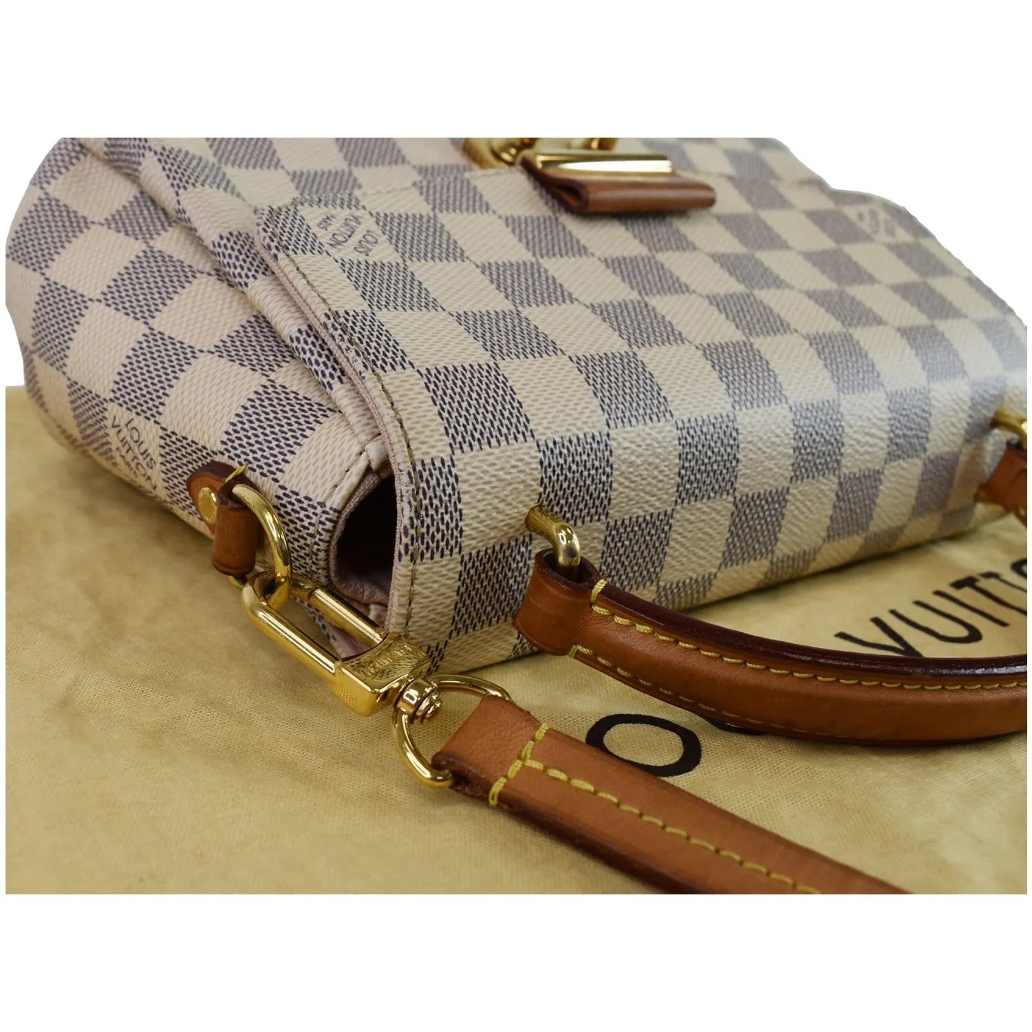 LOUIS VUITTON Croisette Damier Azur Shoulder Crossbody Bag White
