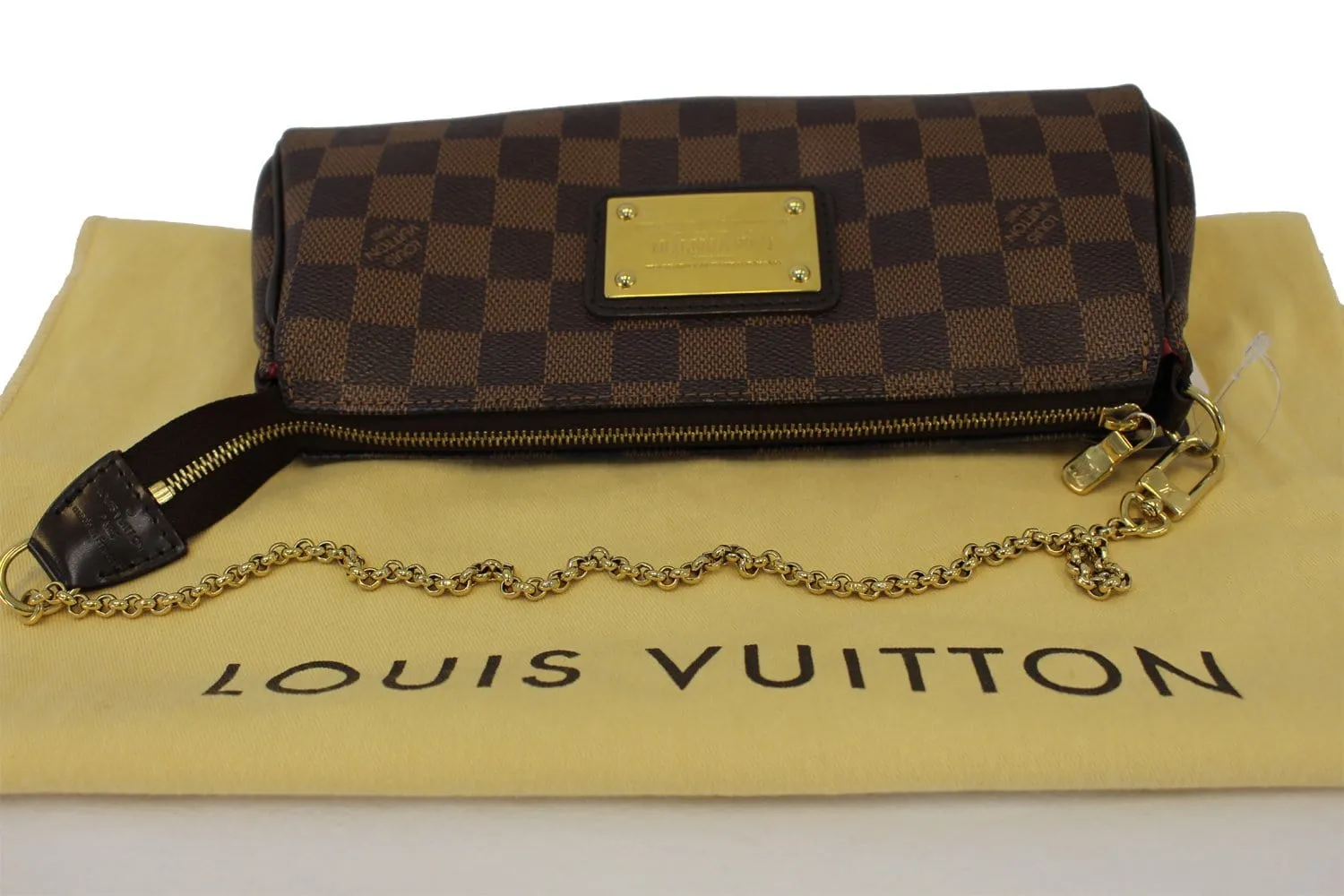 LOUIS VUITTON Damier Ebene Eva Accessories Pouch Crossbody