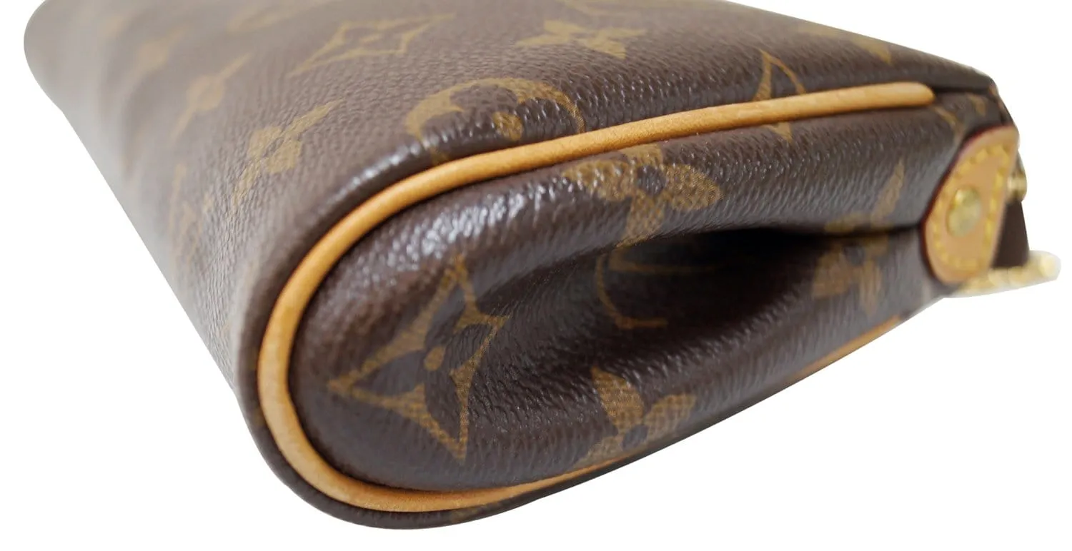 LOUIS VUITTON Monogram Canvas Pochette Eva Clutch Crossbody Bag