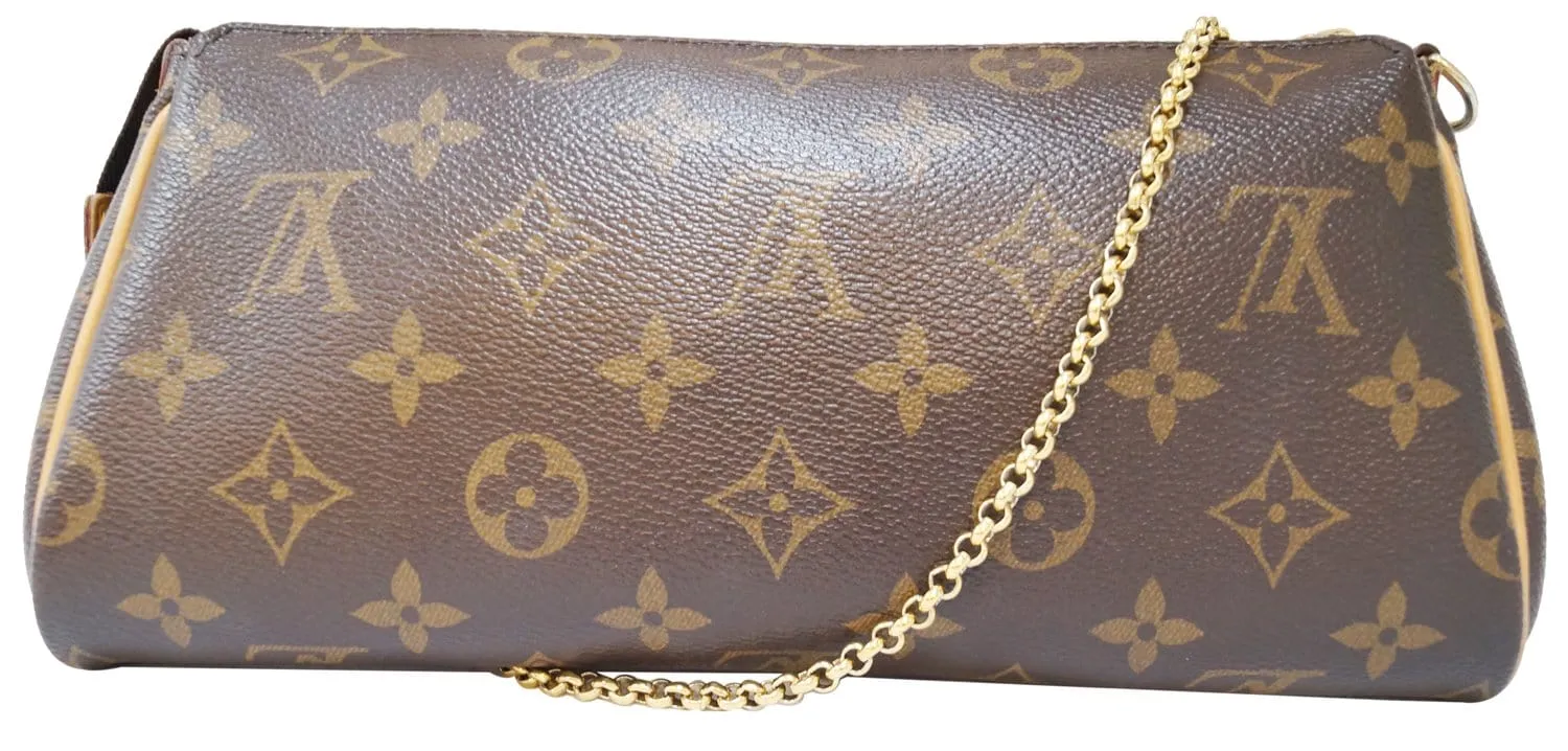 LOUIS VUITTON Monogram Canvas Pochette Eva Clutch Crossbody Bag