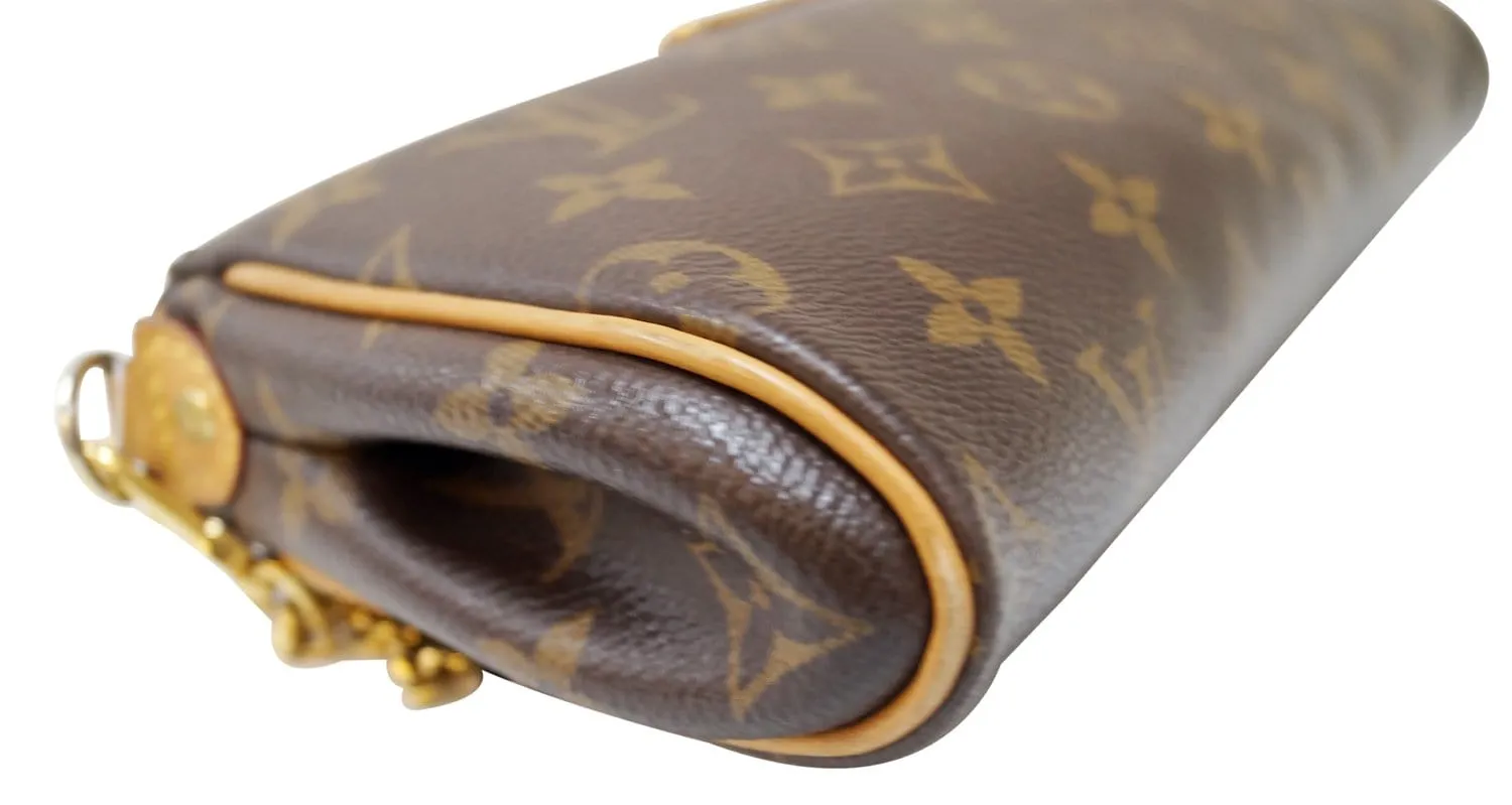LOUIS VUITTON Monogram Canvas Pochette Eva Clutch Crossbody Bag