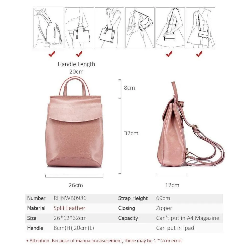 <bold>Fashion Backpack  <br>Genuine-Leather