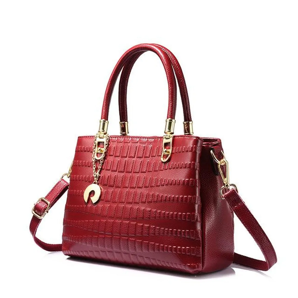 <bold>Top-Handle / Crossbody Bag <br>Genuine-Leather