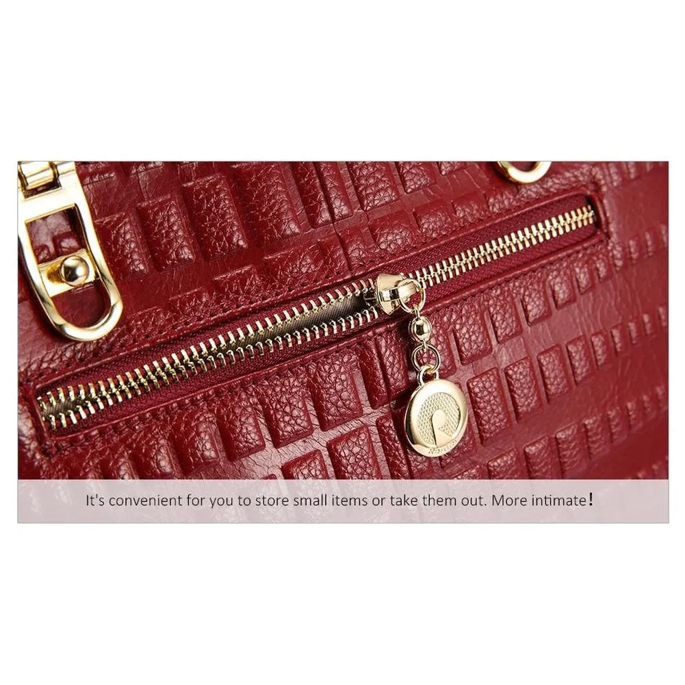 <bold>Top-Handle / Crossbody Bag <br>Genuine-Leather