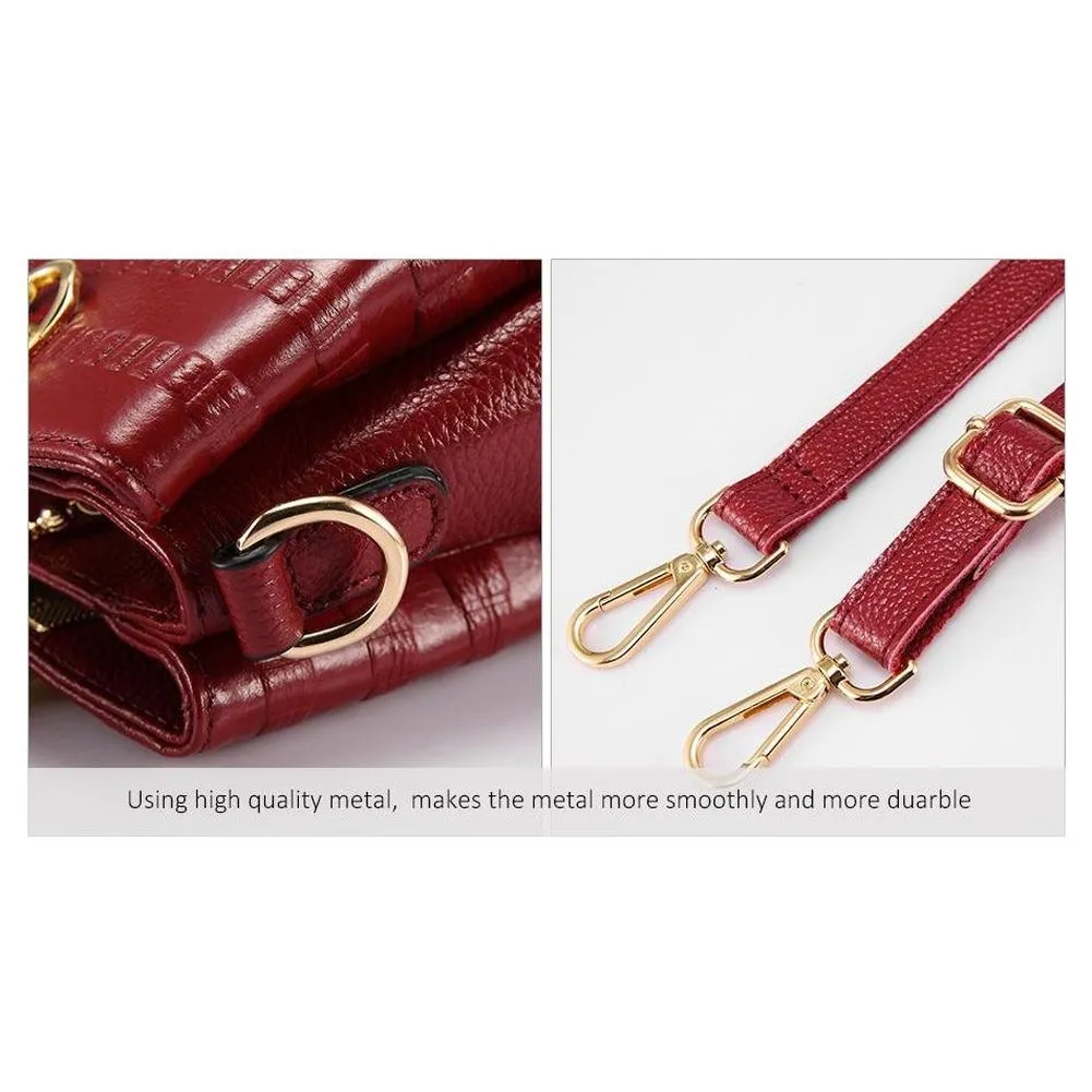 <bold>Top-Handle / Crossbody Bag <br>Genuine-Leather