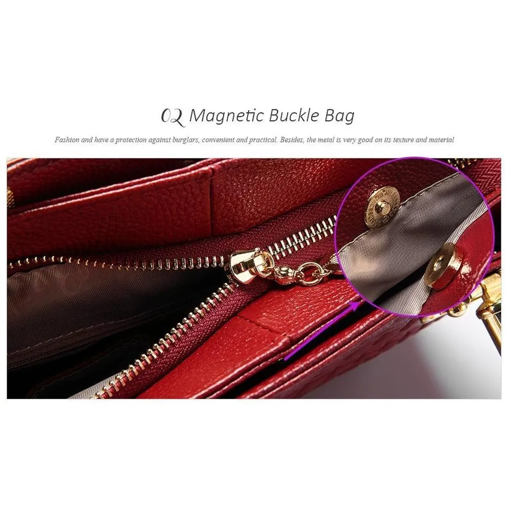 <bold>Top-Handle / Crossbody Bag <br>Genuine-Leather
